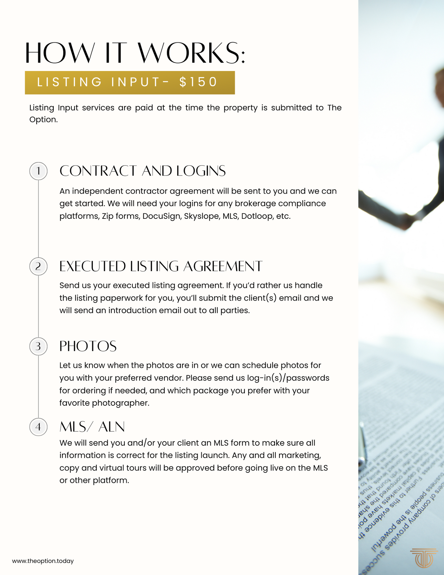 Listing Input